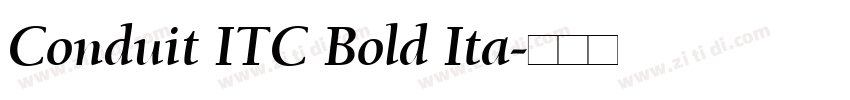 Conduit ITC Bold Ita字体转换